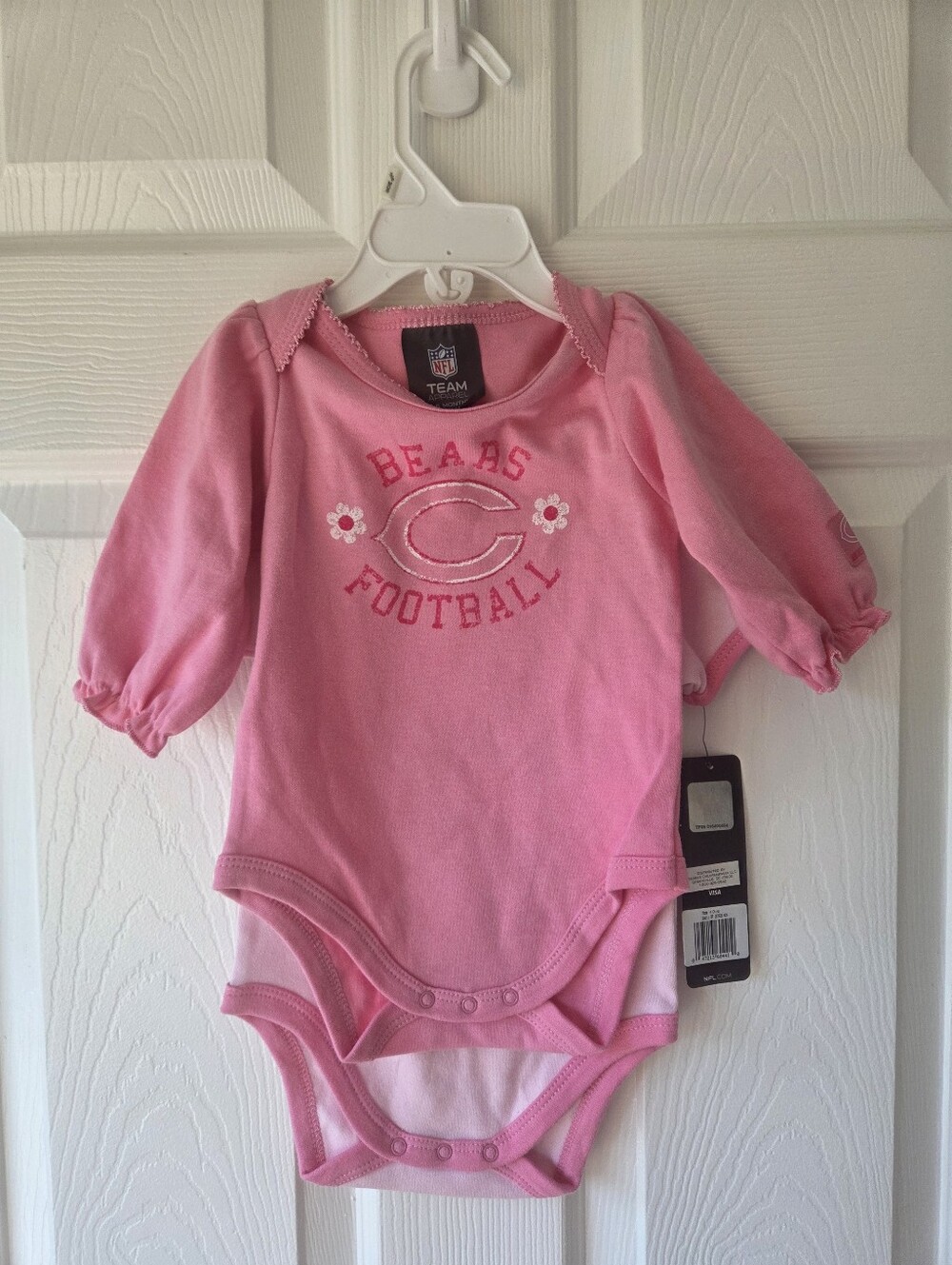 Chicago Bears Baby Girl Bodysuits 3-6M 2pc Tshirt Fan Apparel NFL NWT Pink